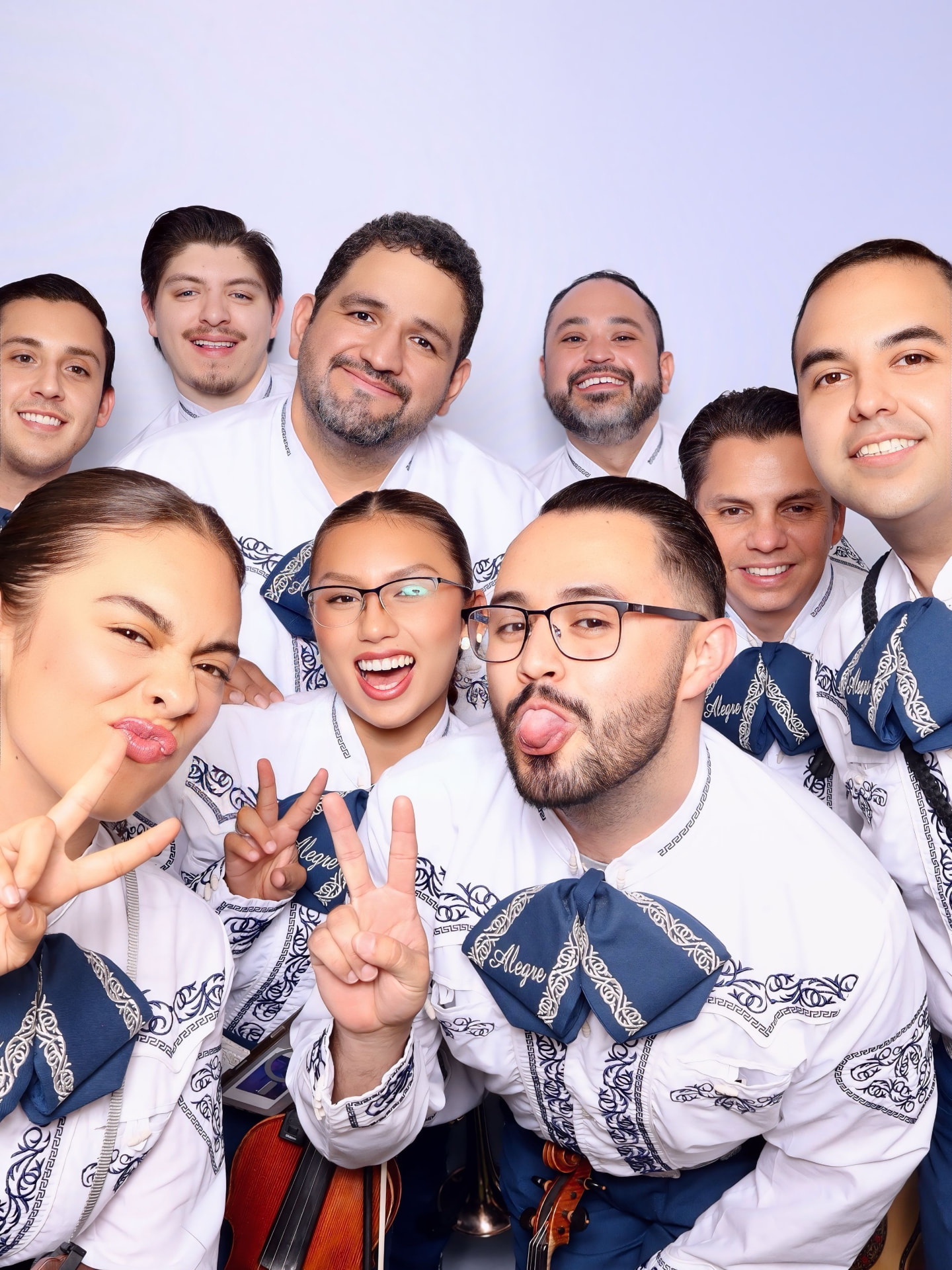 Mariachi Alegre having fun in a photo booth